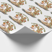 Florida State of Mind Retro Flamingo Segelboot Ges Geschenkpapier (Ecke)