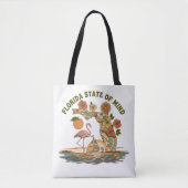 Florida State of Mind Retro Flamingo Segelboot Ges Tasche (Vorderseite)
