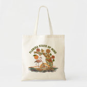 Florida State of Mind Retro Flamingo Segelboot Ges Tragetasche (Vorne)