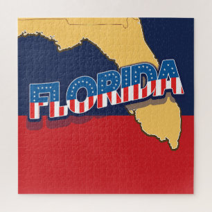 Florida Sterne und Streifen Karte Puzzle