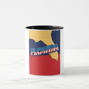 Florida Sterne und Streifen Karte Tasse