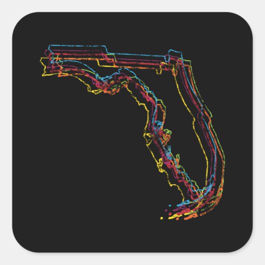 Florida Stolz Quadratischer Aufkleber (Vorderseite)