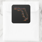 Florida Stolz Quadratischer Aufkleber (Tasche)