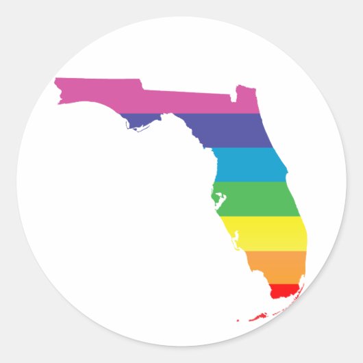 florida stolz. runder aufkleber (Vorderseite)