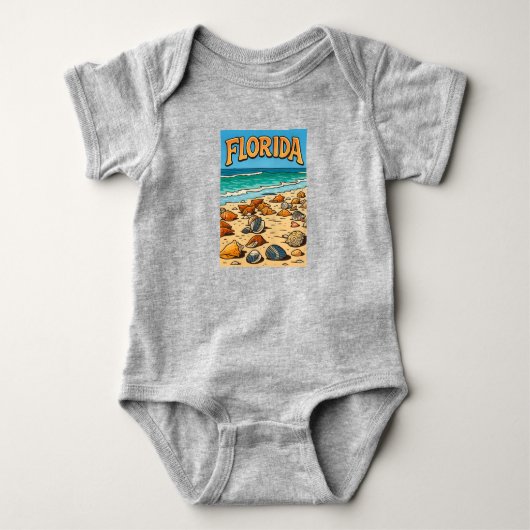 "Florida Strand" Baby Strampler (Vorderseite)
