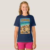"Florida Strand" Kinder T-Shirt (Vorne ganz)