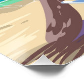 Florida-Strand Retroplakat Poster (Ecke)