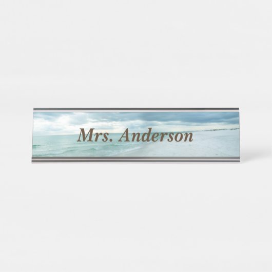Florida-Strand Schreibtischnamensplakette (Vorderseite )