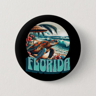 Florida-Strand-Surfen-Surf-Ozean-Vintage-USA-Flori Button