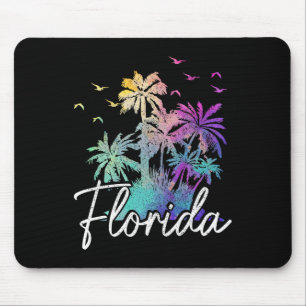 Florida Strand Vintage Miami Tampa Palmen Urlaub Mousepad