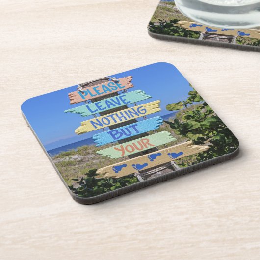 Florida-Strand-Zeichen-Untersetzer Getränkeuntersetzer (Linke Seite)