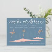 Florida Strandhochzeitsfoto Save the Date (Stehend Vorderseite)