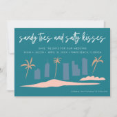 Florida Strandhochzeitsfoto Save the Date (Vorderseite)
