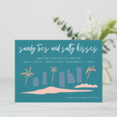 Florida Strandhochzeitsfoto Save the Date (Stehend Vorderseite)