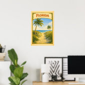 Florida-Strandweg Vintage Poster (Heimbüro)
