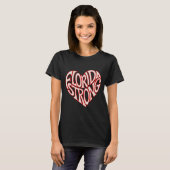 Florida Strong Heart State Pride Tygraphy T Shirt  (Vorne ganz)
