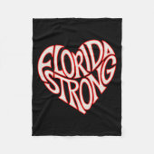 Florida Strong Heart State Pride Tygraphy T Shirt  Fleecedecke (Vorderseite)
