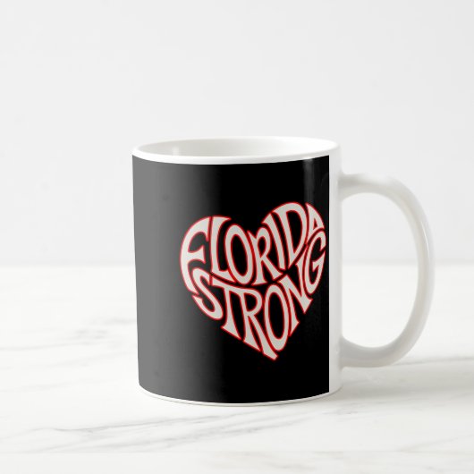 Florida Strong Heart State Pride Tygraphy T Shirt Kaffeetasse (Rechts)