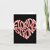Florida Strong Heart State Pride Tygraphy T Shirt Karte (Vorderseite)