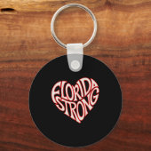 Florida Strong Heart State Pride Tygraphy T Shirt  Schlüsselanhänger (Vorderseite)