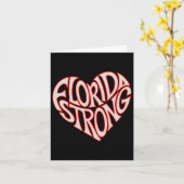 Florida Strong Heart State Pride Typografie Karte (Gelbe Blume)