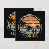 Florida Summer Beach Vintag Sunset Einladung (Vorne/Hinten)