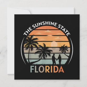 Florida Summer Beach Vintag Sunset Einladung