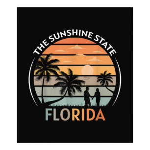 Florida Summer Beach Vintag Sunset Fotodruck