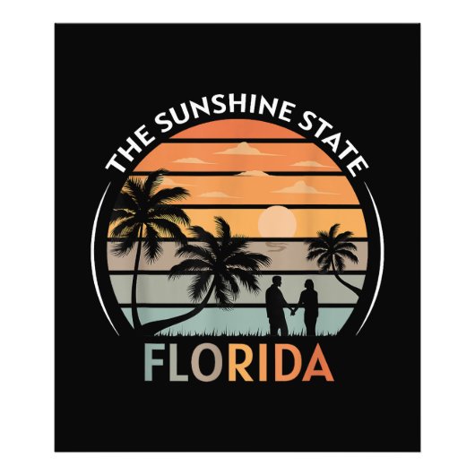 Florida Summer Beach Vintag Sunset Fotodruck (Vorne)
