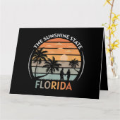 Florida Summer Beach Vintag Sunset Karte (Gelbe Blume)