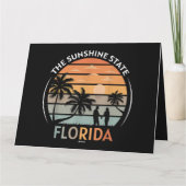 Florida Summer Beach Vintag Sunset Karte (Rückseite)