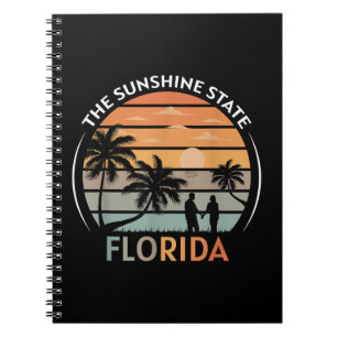 Florida Summer Beach Vintag Sunset Notizblock