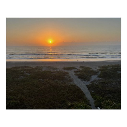 Florida Sunrise Beach Foto Cocoa Beach Florida Poster (Vorderseite)