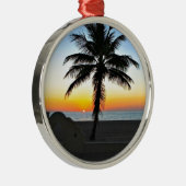 Florida Sunrise mit Palmenbaum Ornament Aus Metall (Rechts)