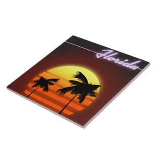 Florida Sunset 1984 Poster Fliese