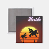 Florida Sunset 1984 Poster Magnet (Vorderseite/Rückseite)