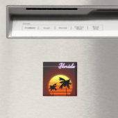 Florida Sunset 1984 Poster Magnet (In Situ (Geschirrspüler))