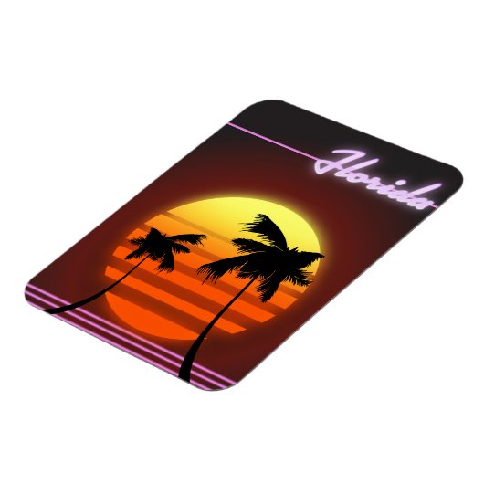 Florida Sunset 1984 Poster Magnet (Linke Seite)