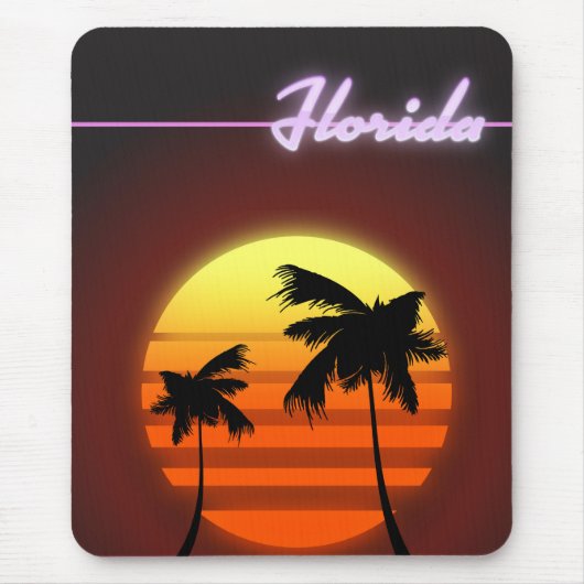 Florida Sunset 1984 Poster Mousepad (Vorne)
