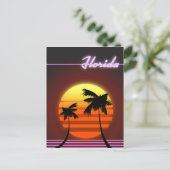 Florida Sunset 1984 Poster Postkarte (Stehend Vorderseite)