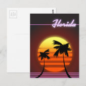 Florida Sunset 1984 Poster Postkarte (Vorne/Hinten)