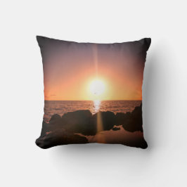 Florida Sunset am Strand Natürliche Fotografie Kissen