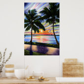 Florida Sunset an der Küste Poster (Küche)