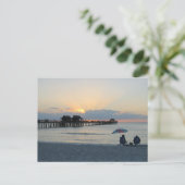 Florida Sunset at Beach Postcard Postkarte (Stehend Vorderseite)