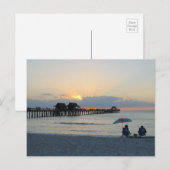 Florida Sunset at Beach Postcard Postkarte (Vorne/Hinten)