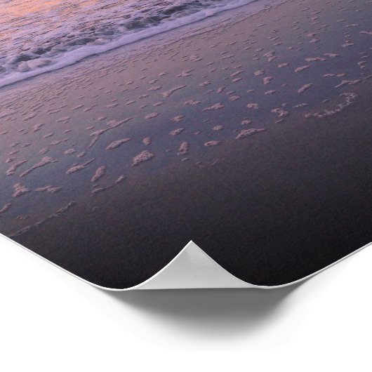 Florida Sunset Beach Ocean Foto Poster (Ecke)