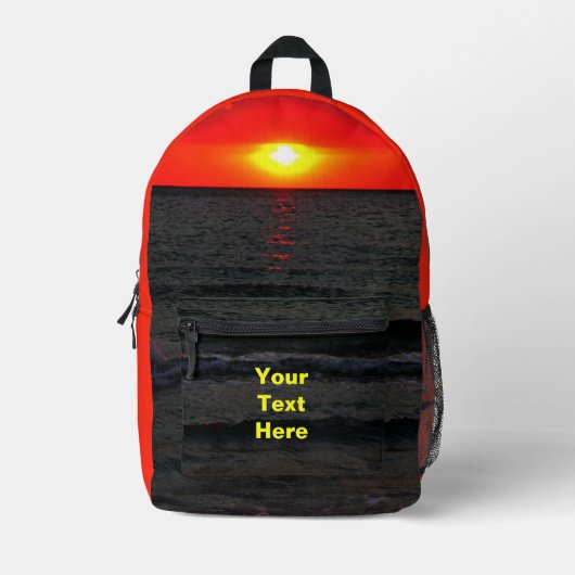Florida Sunset Bedruckter Rucksack (Vorderseite)