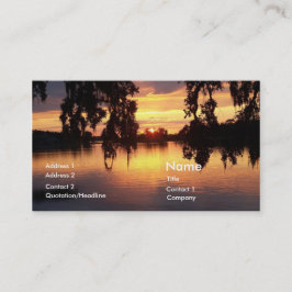 Florida Sunset Business Card Profile Card Photo Visitenkarte