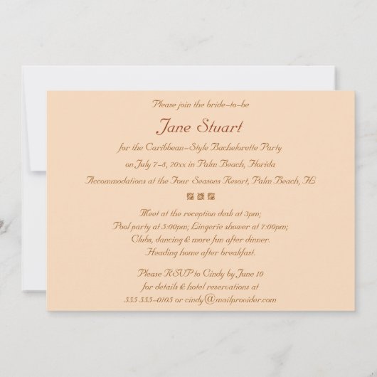 Florida Sunset Einladung (Rückseite)