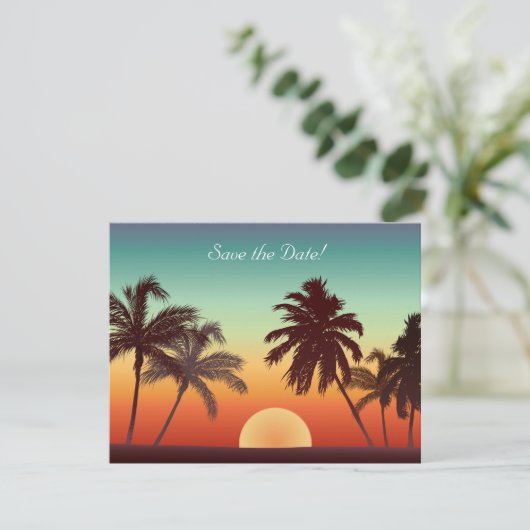 Florida Sunset Einladung (Stehend Vorderseite)